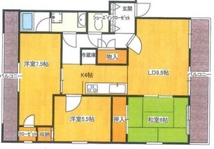 クレアシティ所沢の物件間取画像